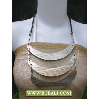 Bali Wooden Necklace Triangle Handmade